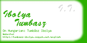 ibolya tumbasz business card