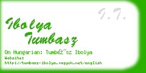 ibolya tumbasz business card